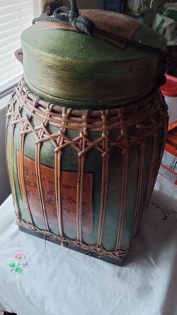 Vintage Thai Bamboo Rice Box