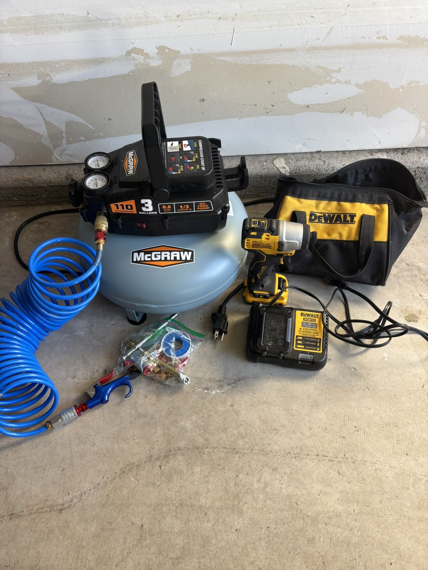 3 Gallon Air Compressor- brushless  drill