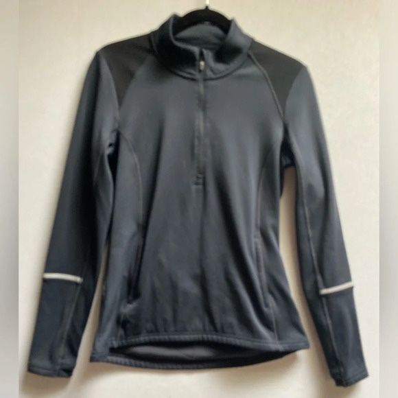 Lole black 3/4 zip performance pullover fleece with thumbholes Sz M