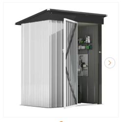 125obo New Tozey 5 ft. W x 3 ft. D Outdoor Storage Metal Shed Utility Patio ...