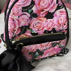 pink with flowers juicy couture backpack