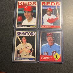 Bench, Morgan, Schmidt, Killebrew 4 Card Lot