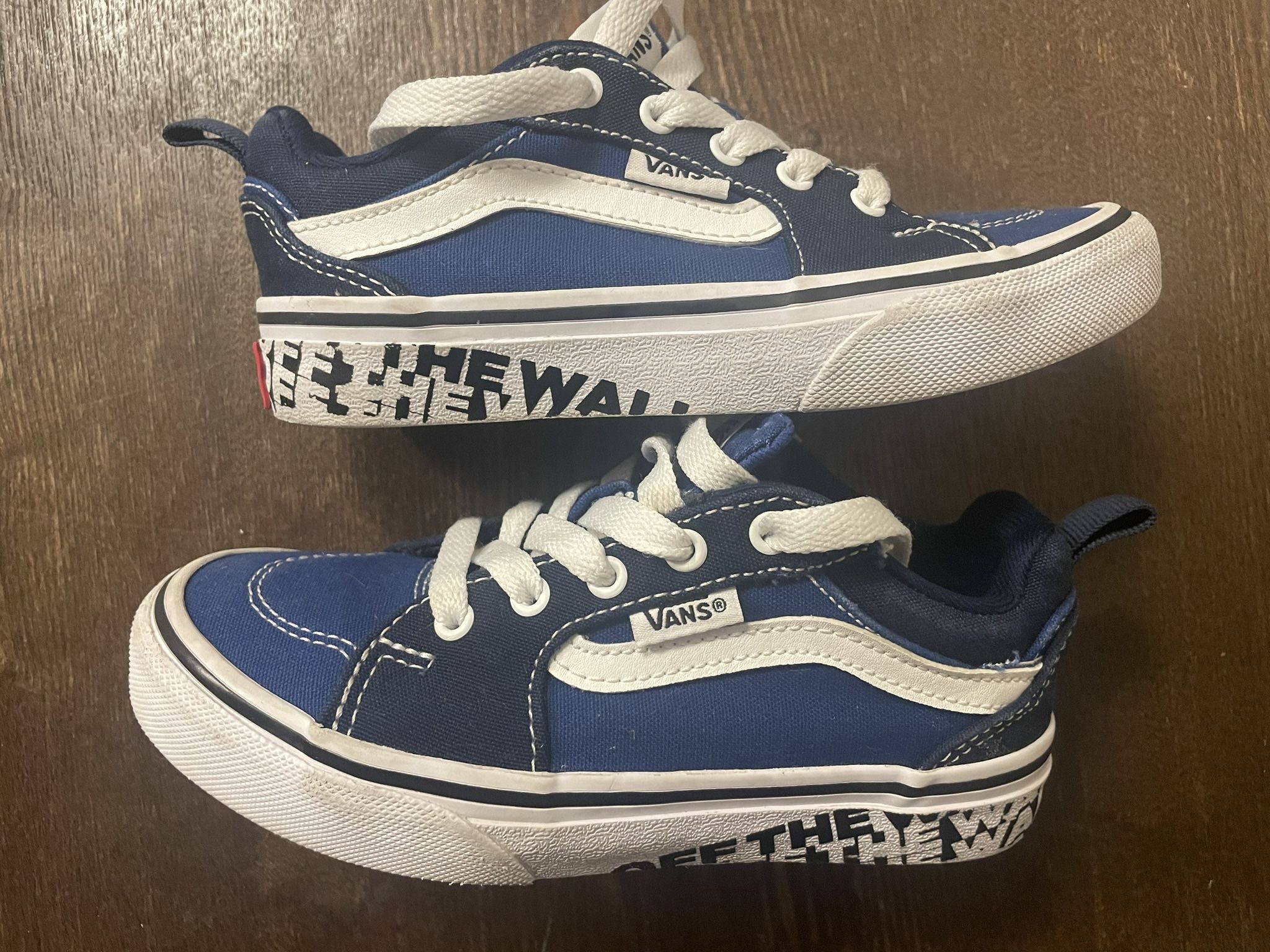 Little Kids Sz 12 Blu/Whi Vans