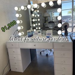 Impressions Vanity With Bluetooth Mirror White Brand New