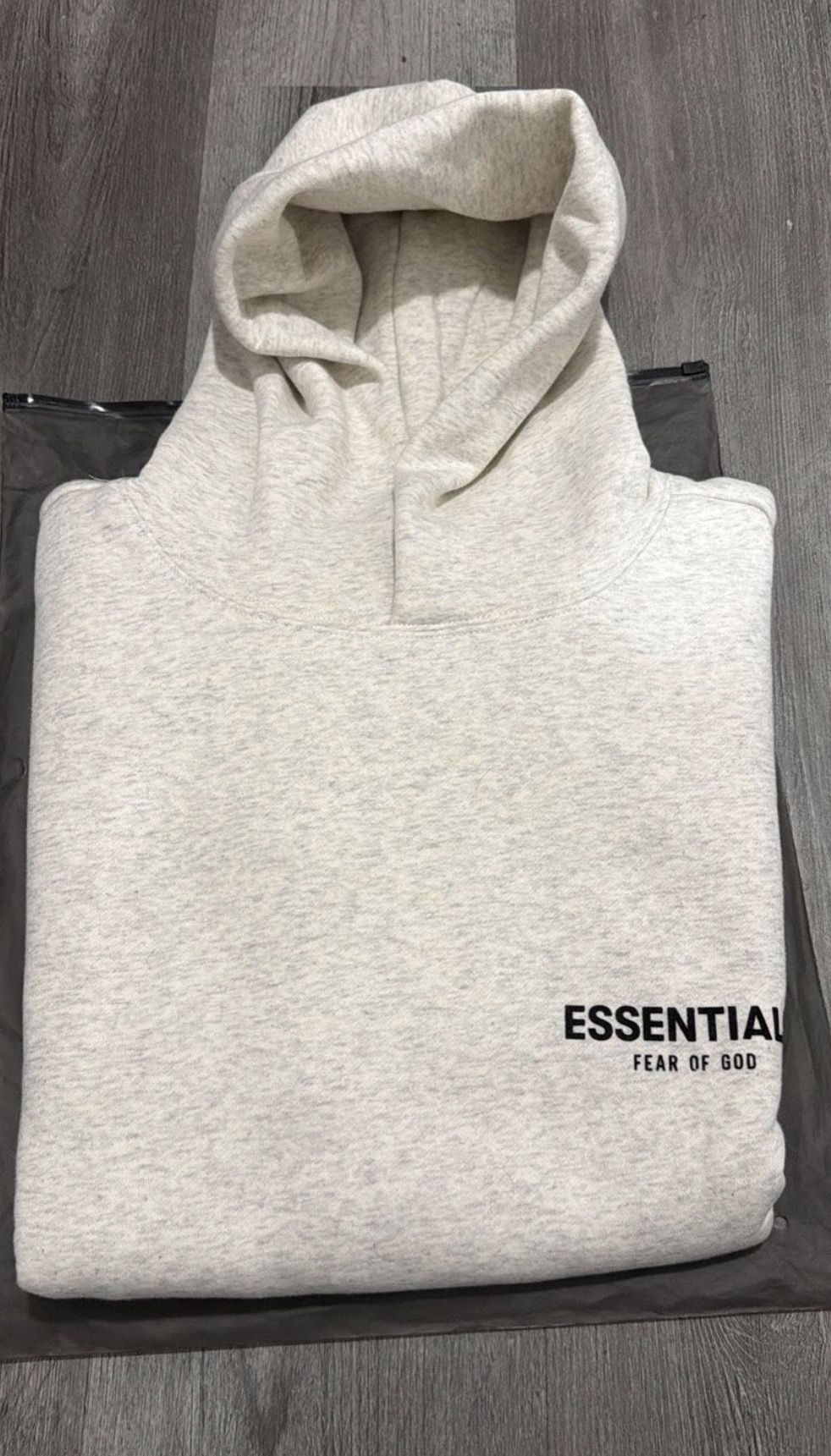 Essential Fear Of God Hoodie Light Oat