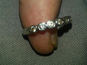 Sterling silver ring real stone