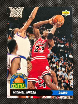 1992-93 Upper Deck - All-Division Team Michael Jordan #AD9 Chicago Bulls HOF