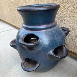 Blue Ceramic Plant Pot