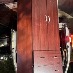 Wooden Armoire with Drawers