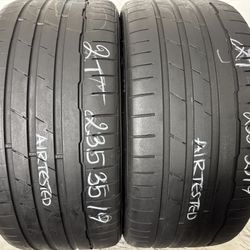 2 Tires 235 35 19 Hankook Ventus S1 Evo3 No Repairs