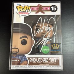 Signed Funko Pop! Comedians Gabriel Iglesias Chocolate Cake "Fluffy" #15 w/ Protector