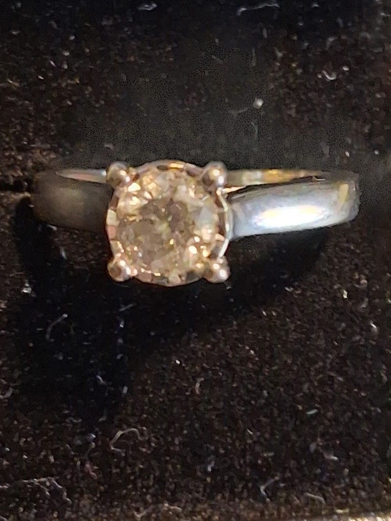 1.00ct Natural Diamond Engagement Ring 14kwg