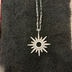 Sterling Silver Star Necklace 