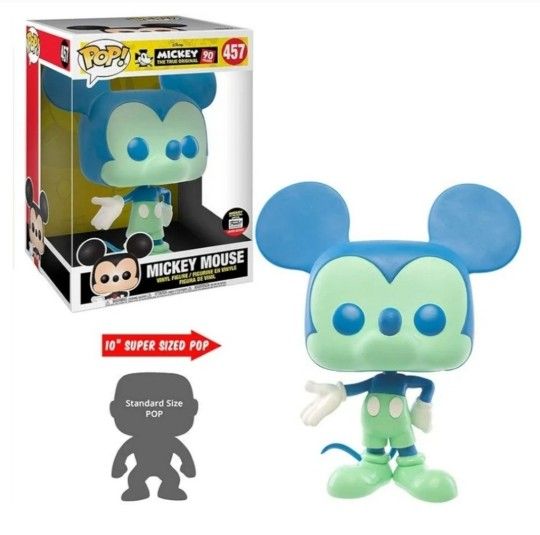 Funko Pop Disney #457 Mickeys 90th 10" Green & Blue Figurine NEW