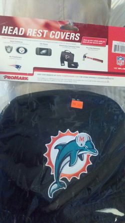 Dolphins head rest covers set of two
