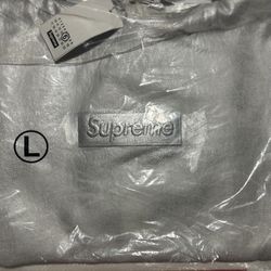 Supreme MM6 Maison Margiela Foil Box Logo Hoodie Size Large