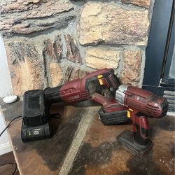 Chicago electric 18V reciprocating & saw impact drill