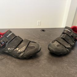 Shimano Sh-m088l Mens 12.5 Cycling Shoes Black 2 Bolt Leather Mountain