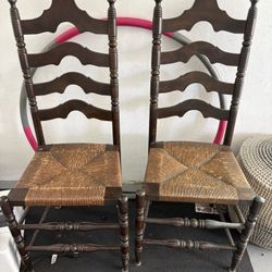Rush ladder Back Chairs - $10 for both