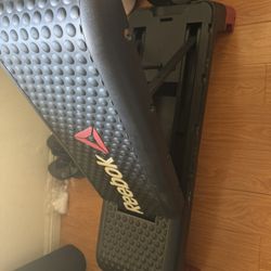 Reebok Deck Multipurpose Adjustable Bench Aerobic Strength Training Incline and Decline, Red