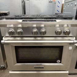 KitchenAid 36” Commercial-Style Range (KDRS467VSS)