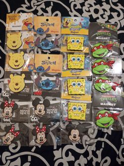 18 character magnets new all for $13 pick up in Edinburg no holds