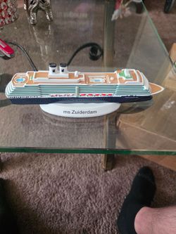 10" Holland America Line MS Zuiderdam Model Cruise Ship Travel Souvenir