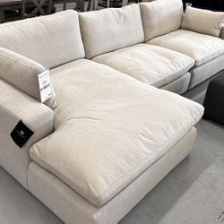 Feather Filled Cloud Sectional Couch W Chaise Set 🌟⭐$39 Down Payment with Financing ⭐ 90 Days same as cash