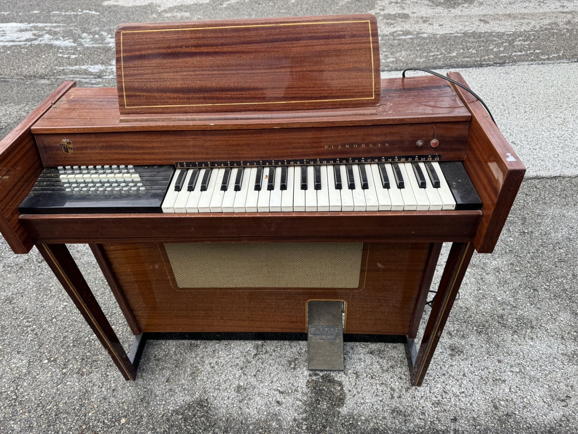Vintage FARFISA Combo Organ with Original Legs/Stand RARE