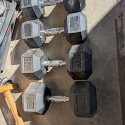 50 & 40 lbs dumbbells