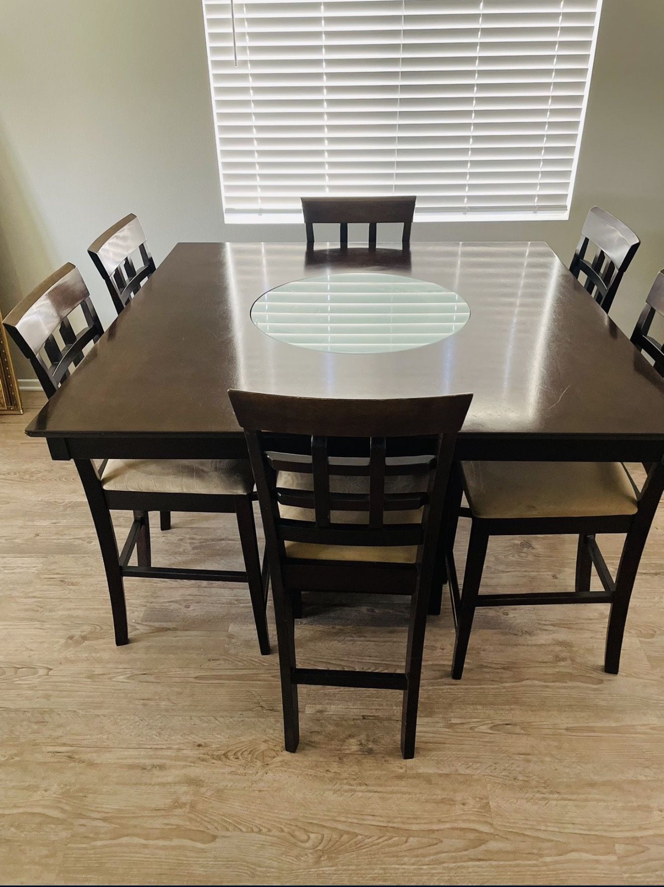 Dining Room Table With Cabinet For Alcohol/Wine Includes Chairs As well