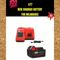 🎯 NEW CHARGER BATTERY FOR MILWAUKEE 