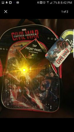 Marvel Captain America led backpacks