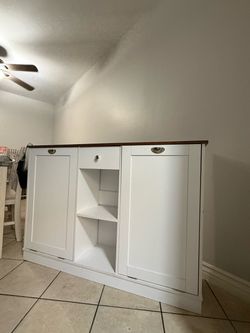 2x13 Gallons Double Tilt Out Trash Can Cabinet, Trash Cabinet