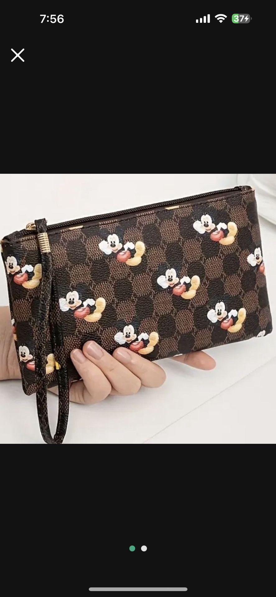 Minnie & Mickey Mouse Fashion Wallet - Chic Faux Leather Clutch with Zipper, Coin Purse & Card Holder for Women