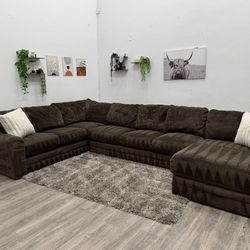 Brown Sectional Couch - Free Delivery