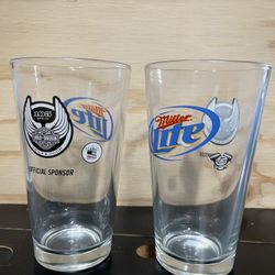 105 Years Harley Davidson Motorcycles Official Sponsor Miller Lite pint glass