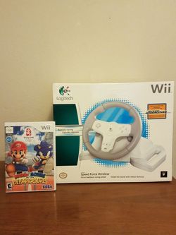 WII SPEED FORCE WIRELESS WHEEL WITH GAME $50