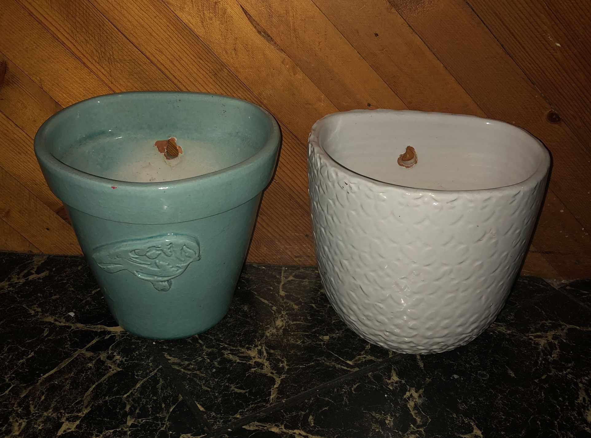 2 Wall Pocket Flower Pots ( Made In Portugal  )