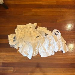 5 white collar shirts 2 new and 3 used 