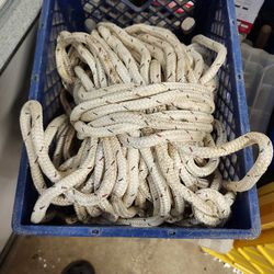 Double braided dock rope