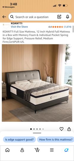 KOANTII FULL SIZED MATTRESS USED / $220 OBO