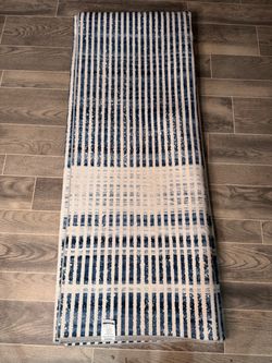 YIHOUSE Area Rug β 10β x 8β β cream striped& Blue