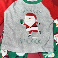 New. 2pc Soft Fleece Holiday Pjs. 12mos
