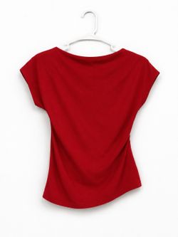 Red open back top