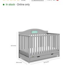 Graco Story Customizable 5-in-1 Convertible Crib with Drawer White $100