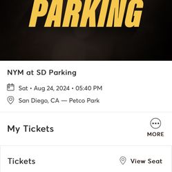 Padres Tailgate Parking 8/24