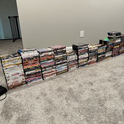 ~160 DVDs, ~15 DVD Series Sets, And DVD Player