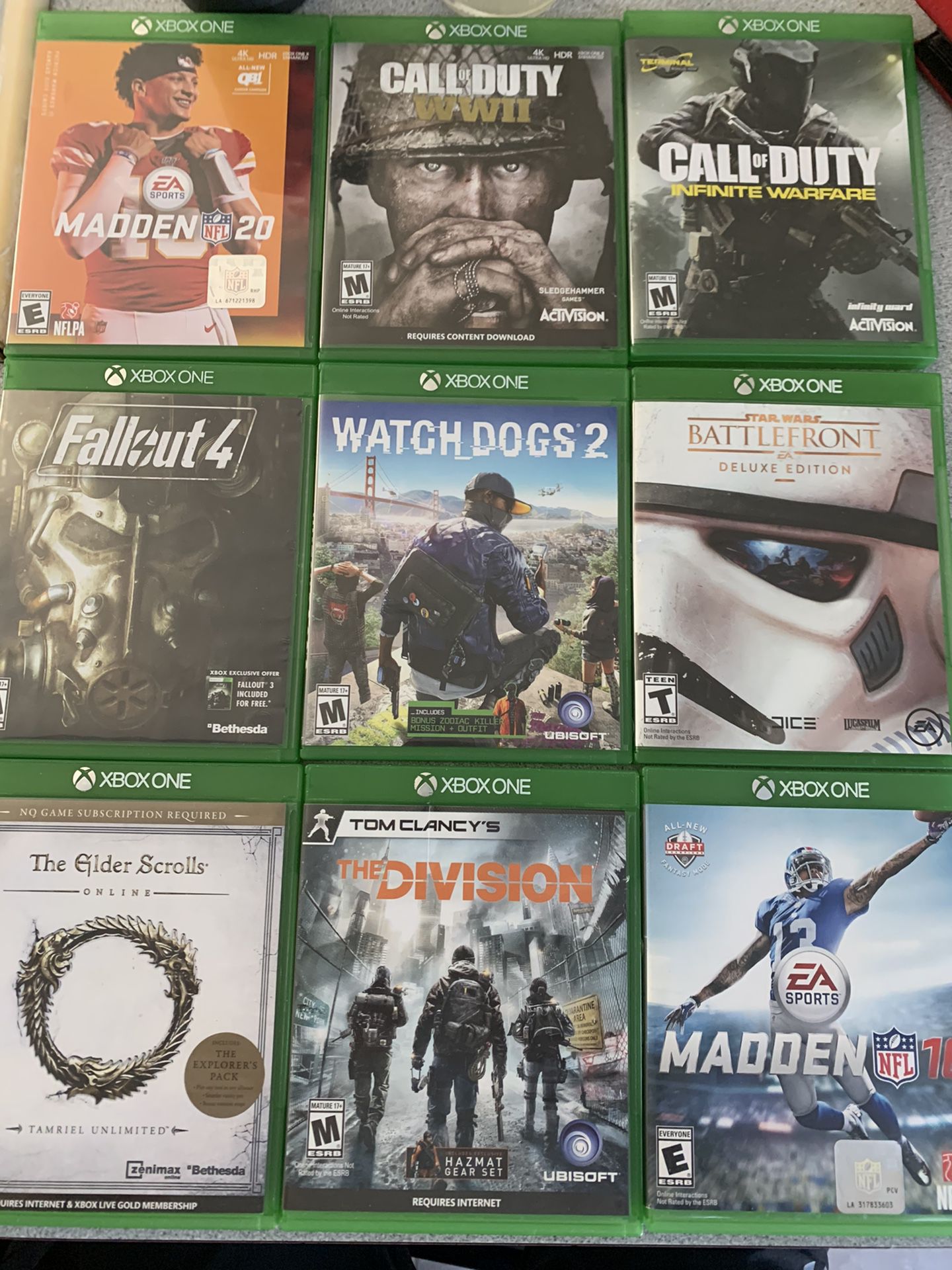 Xbox games $5 each