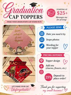 Graduation cap topper